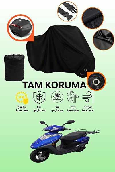 dokaca حقيبة خلفية سوداء وقفل متوافقان مع قماش دراجة نارية متوافق مع كينج موت...