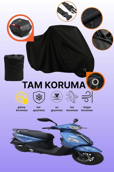 dokaca Black Rear Bag and Lock Compatible King Motor Kr-44 Pion 50 Compatible...