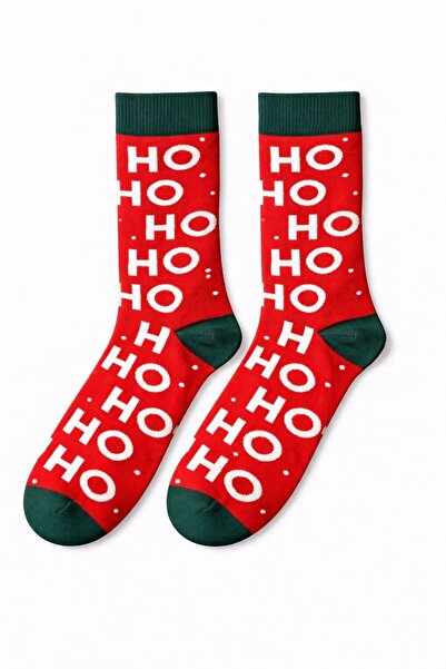SOLDE SOCKS Men's Cotton Casual Socks – Christmas Pattern with the Text'Ho Ho...