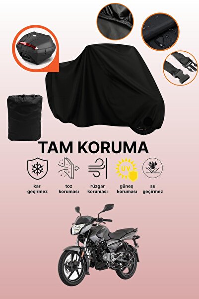dokaca Siyah Arka Çanta ile Uyumlu Bajaj Pulsar NS 125 Uyumlu Motosiklet Bran...