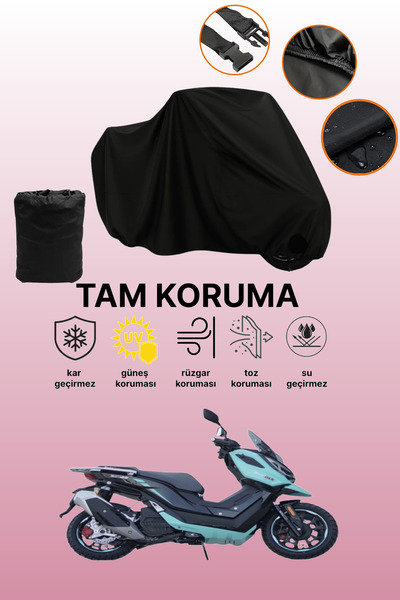 dokaca Black Rear Bag and Lock Incompatible Motolux Sst 125 Compatible Motorc...