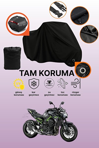 dokaca Black Tail Bag and Lock Compatible Kawasaki Z 900 Compatible Motorcycl...
