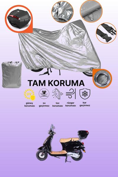 dokaca Gray Rear Bag and Lock Compatible Falcon Cooper 50 Compatible Motorcyc...