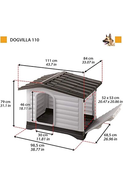 Genel Markalar Dog Villa 110 Plus Köpek Kulübesi