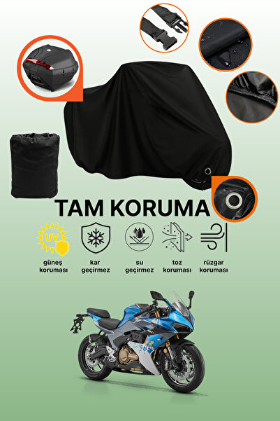 dokaca Black Rear Bag and Lock Compatible Rks Srk550 Rs Compatible Motorcycle...