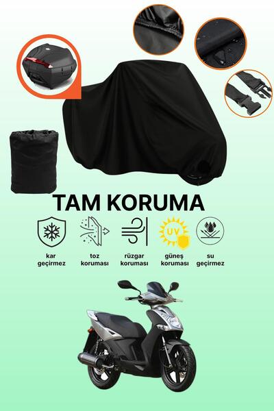 dokaca Black Rear Bag Compatible with Kymco Agility City 200 I Compatible Mot...