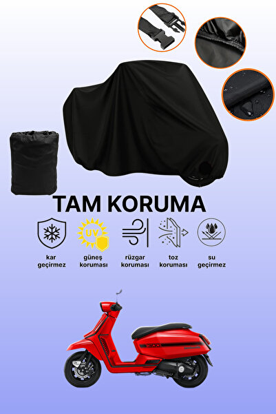 dokaca حقيبة خلفية سوداء وقماش دراجة نارية متوافق مع لامبريتا X300