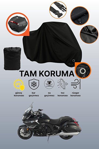 dokaca Black Tail Bag and Lock Compatible Bmw K 1600 Bagger Compatible Motorc...