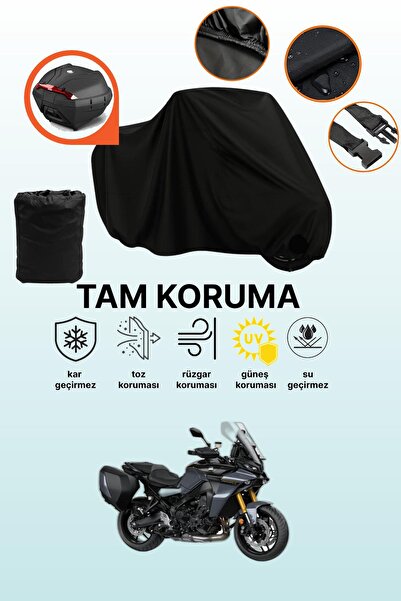 dokaca حقيبة خلفية سوداء متوافقة مع ياماها تريسر 9 جي تي+، قماش متوافق مع الد...