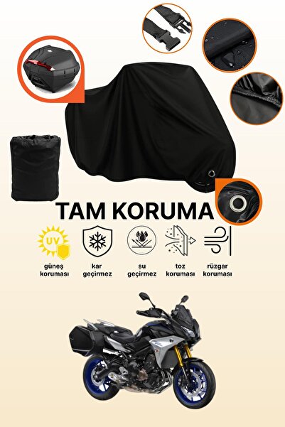 dokaca حقيبة خلفية سوداء وقماش متوافق مع دراجة نارية ياماها تريسر 9 جي تي