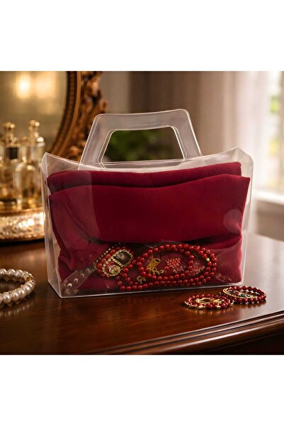 PIRISA 5 Acetate Bags with Headscarf, Zikirmatik Pearl Prayer Beads Set, Hajj...