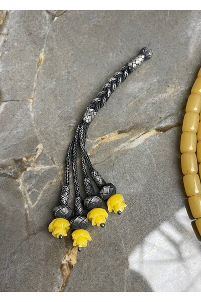 KAZZAZE Silver Handmade Trabzon Kazaziyesi Rose Beads and Knitted Detailed Fo...