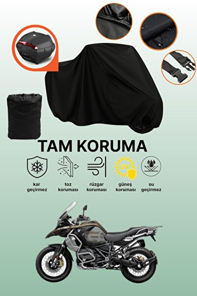 dokaca Black Rear Bag Compatible with Bmw R 1250 Gs Compatible Motorcycle Tar...