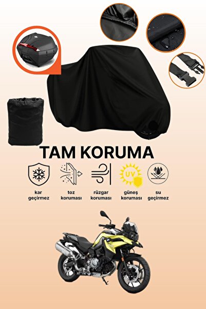 dokaca Black Rear Bag Compatible with Bmw F 750 Gs Compatible Motorcycle Tarp...