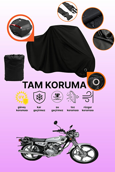 dokaca Black Rear Bag and Lock Compatible Kanuni Bs 125 Compatible Motorcycle...