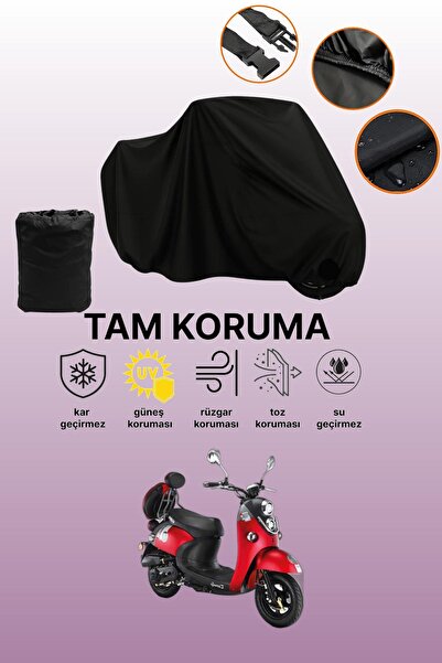 dokaca حقيبة خلفية سوداء وقماش متوافق مع دراجة نارية من نوع Kuba Trendy 50