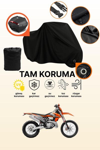 dokaca حقيبة خلفية سوداء وقفل متوافقان مع KTM 300 EXC TPI، قماش متوافق مع الد...