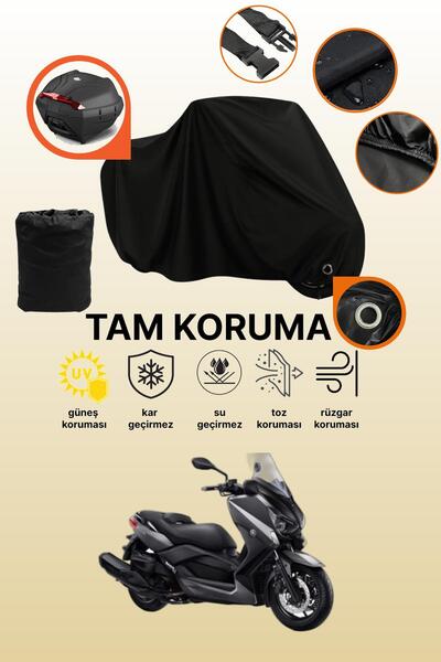 dokaca حقيبة خلفية سوداء وقماش متوافق مع دراجة نارية ياماها X-Max 400 ABS