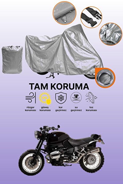 dokaca Grey Compatible with Lock Bmw R 1100 R Compatible Motorcycle Tarpaulin