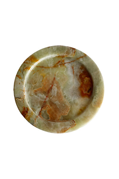 taru pasaj 6 Inch Onyx Natural Stone Flat Plate – Decorative, Gift, Handmade,...