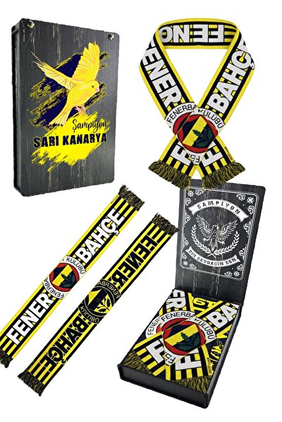 Fenerbahçe Unisex Woven Scarf with Rod Uv Gift Box