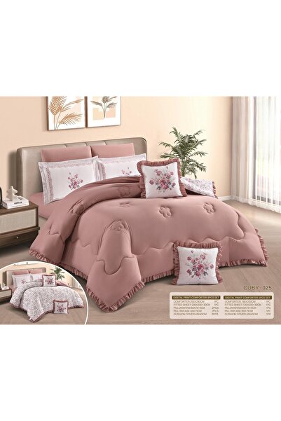 NAJMA Luxurious double-sided ruffled microfiber bedspread set, 6 pieces, 250*...