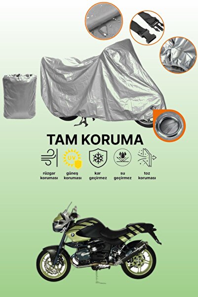 dokaca Grey Compatible with Lock Bmw R 1150 R Compatible Motor Tarpaulin