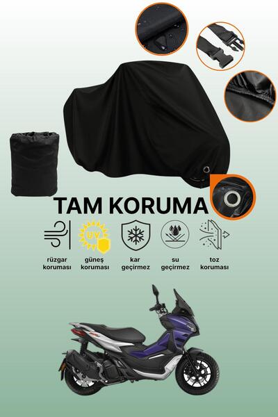 dokaca مظلة دراجة نارية متوافقة مع أبريليا ليوناردو 125 متوافقة مع القفل الأسود