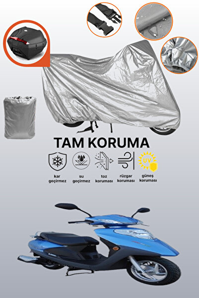 dokaca حقيبة خلفية رمادية متوافقة مع موتولوكس CEO 125، قماش محرك متوافق