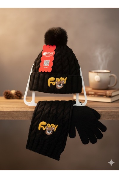 Recos 2-5 Yaş 3’lü Takım -Atkı-Bere-Eldiven