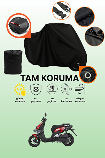 dokaca حقيبة خلفية سوداء وقماش متوافق مع قفل مونديال 125 سكوتلي متوافق مع الد...