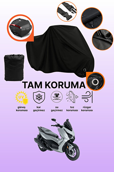dokaca Black Rear Bag and Lock Compatible Rks Rz 250S Compatible Motorcycle T...
