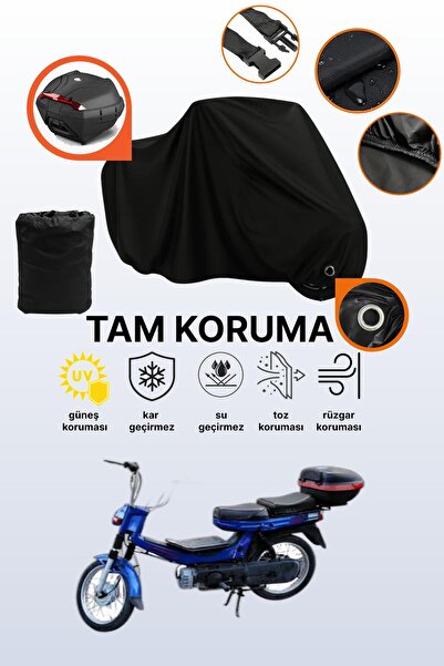 dokaca Black Rear Bag and Lock Compatible Kanuni Power Gxl Compatible Motorcy...