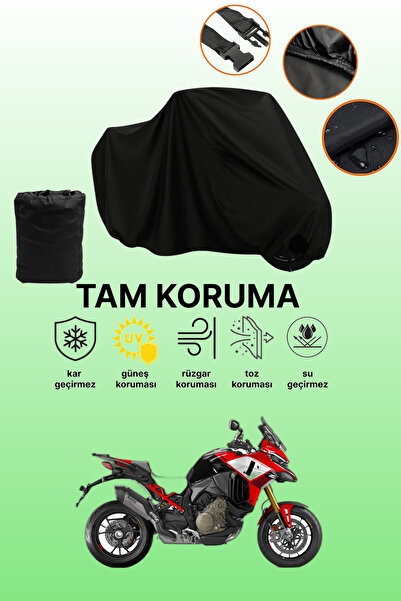 dokaca حقيبة خلفية سوداء وقماش دراجة نارية متوافق مع دوكاتي مولتيسترادا V4 با...