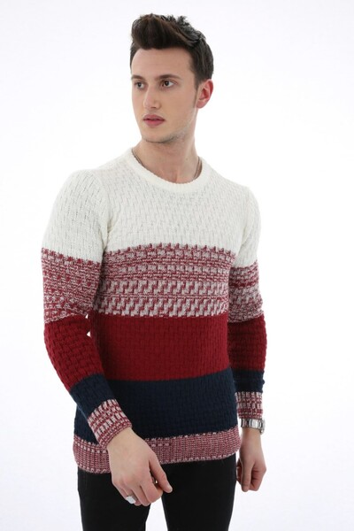 buğrahayalin Multi-Colored Thick Winter Men's Casual Knitwear Sweater