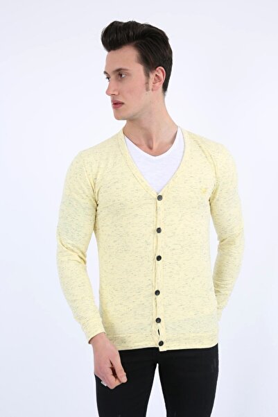 buğrahayalin Plain Buttoned Men's Casual Cardigan