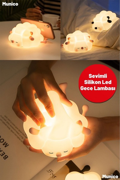 Munico Dekoratif Koyun Gece Lambası – Kawaii Silikon, Bebek Emzirme ve Çocuk ...
