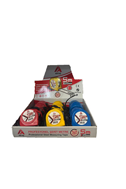 ARTAS Artaş Measuring Tape 5m X 25 mm 12 Pieces in a Box 5X25Mm