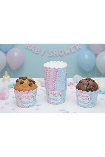 NEWPARİ Baby Shower & Cinsiyet Temalı Cupcake ve Muffin Kek Kalıbı Fırında Da...