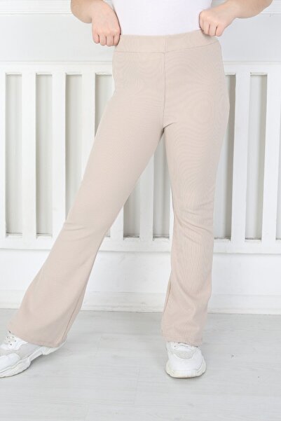 Genel Markalar İspanyol Paça Birinci Kalite Fitilli Kumaş Vizon Tayt