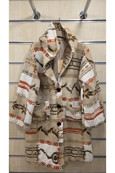 Park Moda Wool Coat Mixed Pattern