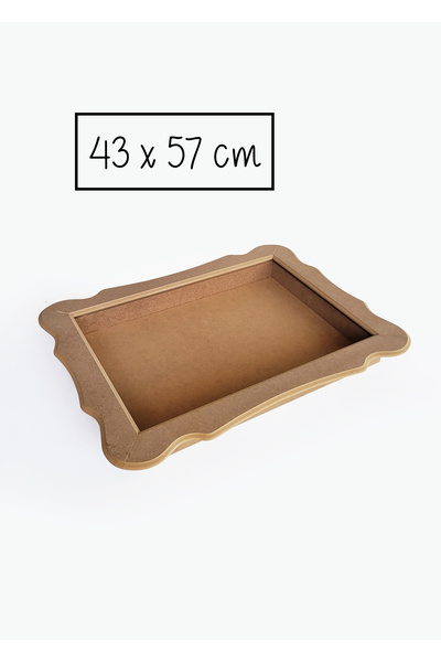 Genel Markalar Ham Mdf, Boyanabilir Cam Takılabilir 57 cm Derin Figürlü Dikdö...