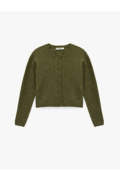 Koton Bisiklet Yaka Düğme Detaylı Basic Triko Hırka