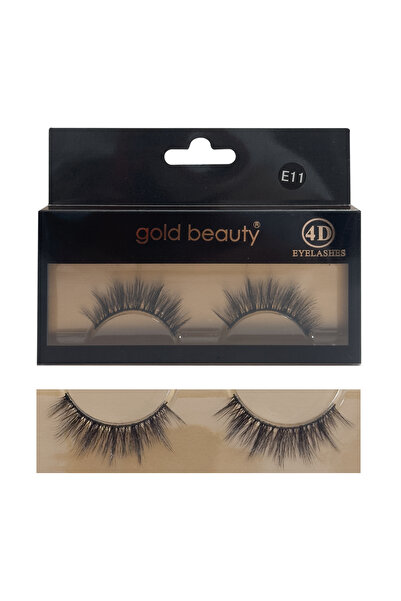 Gold Beauty Takma Kirpik 4D Yoğun Hacimli İpek Takma Kirpik E11
