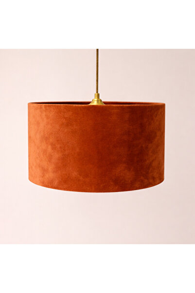 Mivera Maison DEKORATİF KİREMİT KADİFE KUMAŞ KAPLAMA AVİZE(40x20 cm)