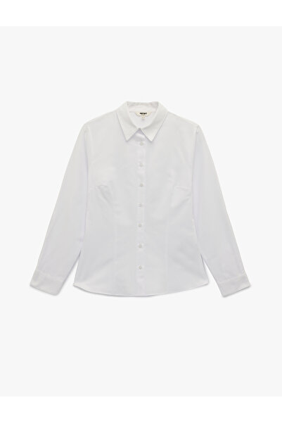 Koton Regular Fit Long Sleeve Button down Classic Collar Shirt