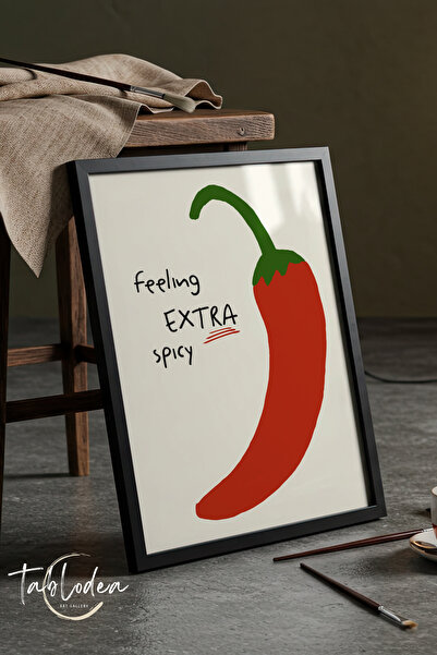 tablodea Poster înrămat cu model de ardei iute, decor de bucătărie, TD Modern...