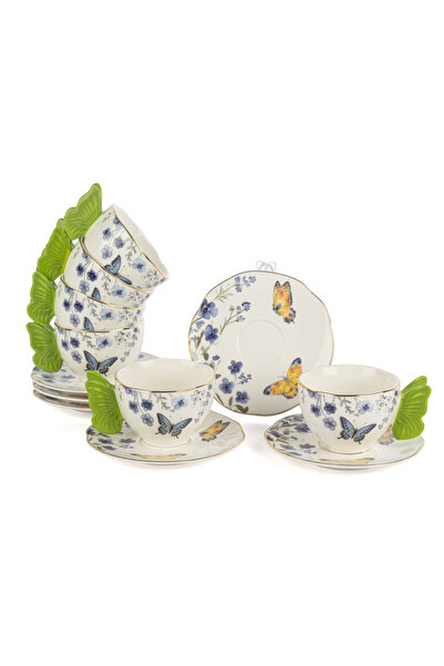 esdekor Butterfly lovers 2-piece coffee cup set 120cc kitchen boutique porcelain