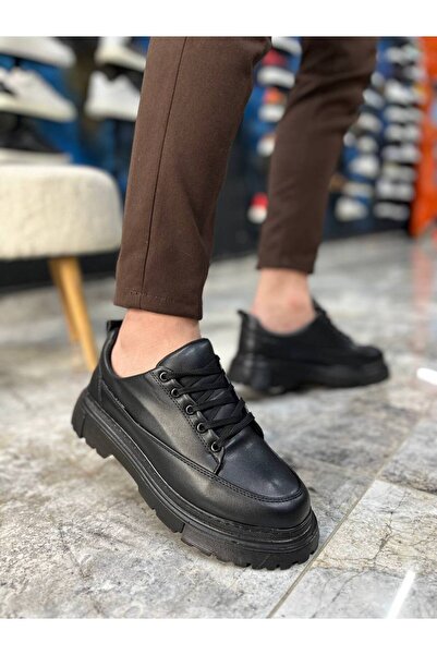 Lucy Shoes YG-702 Ανδρικά αθλητικά παπούτσια με κορδόνια καθημερινά CST - Μαύρο