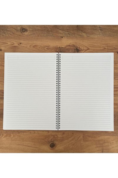 Pink notes 4 Adet A4 Boy Spiralli Çizgili Okul Defteri 80 Yaprak 4’lü Çizgili Set - Çizgili A4 Defter Renkli
